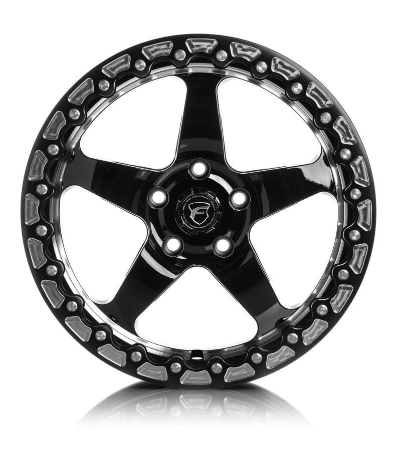 Forgestar D5 Beadlock 17x10 / 5x115 BP / ET00 / 5.5in BS Gloss Black Wheel - Torque Motorsport