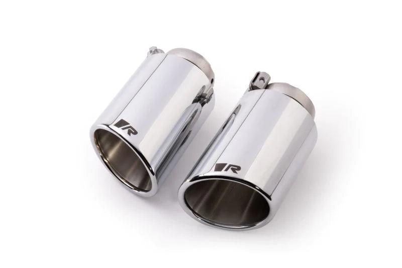 Remus Stainless Steel 102mm Angled Chrome w/Adj Clamp Tail Pipe Set (Pair) - Torque Motorsport