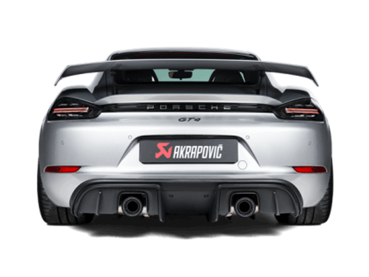 Akrapovic 2020+ Porsche Cayman GT4 (718) Slip-On Line (Option 2) w/Black Coated Titanium Tips - Torque Motorsport