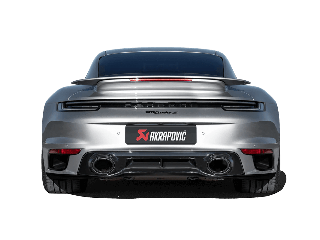 Akrapovic 20-21 Porsche 911 Turbo/Turbo S (992) Slip-On Race Line (Titanium) w/Black Titanium Tips - Torque Motorsport