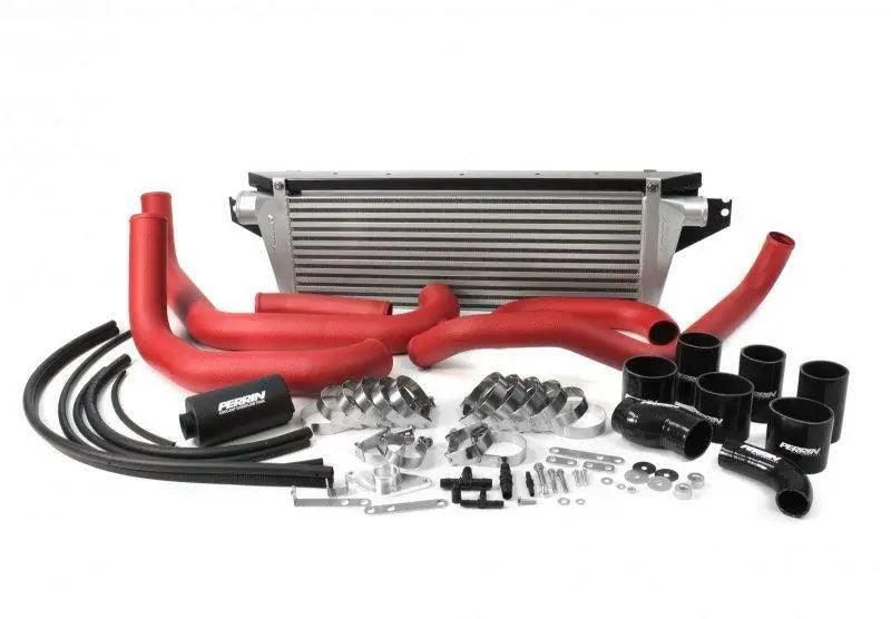 Perrin 08+ STi FMIC Red Boost Tubes w/ Black Silicone - Torque Motorsport