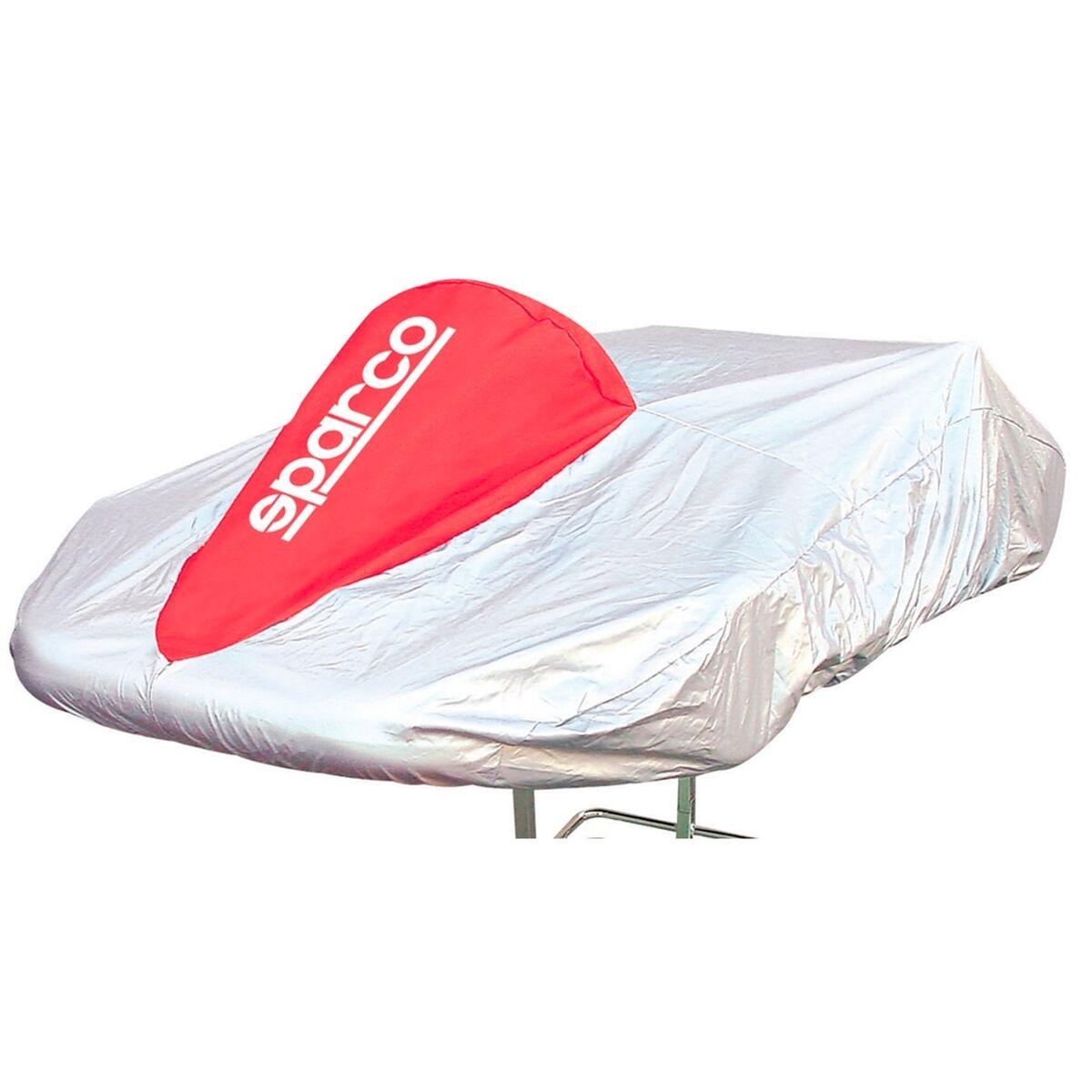 Sparco Kart Cover Silver/Red - Torque Motorsport