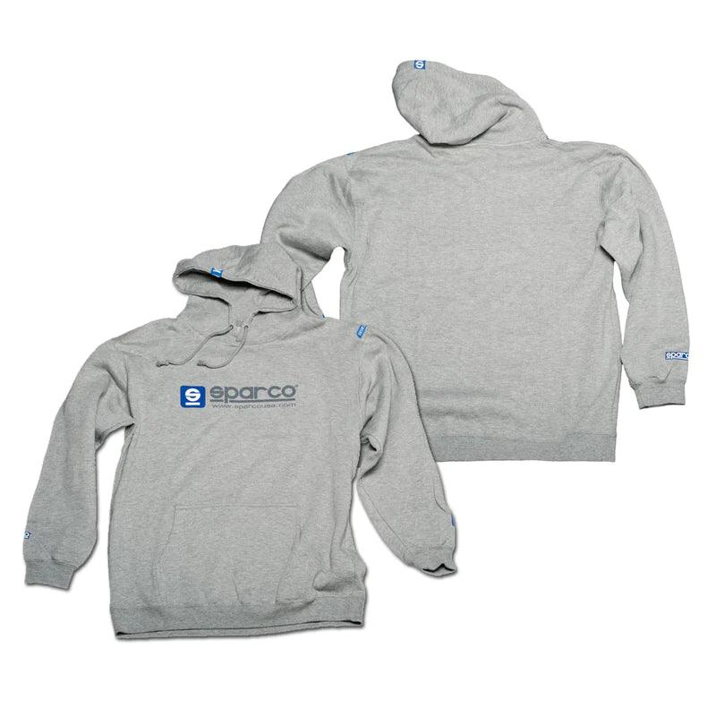 Sparco Hooded Sweatshirt WWW- Large- Heather Gray - Torque Motorsport