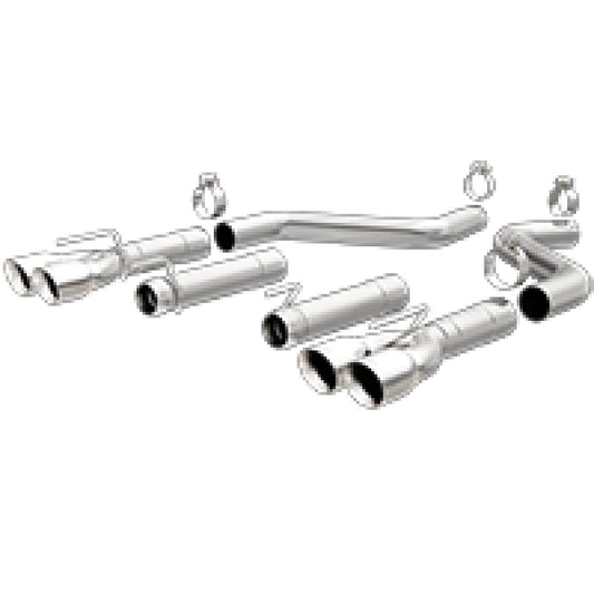 MagnaFlow Axle-Back, SS, 3in, Quad Split Rear 3.5 Tips 2015 Dodge Challenger incl SRT Hellcat - Torque Motorsport