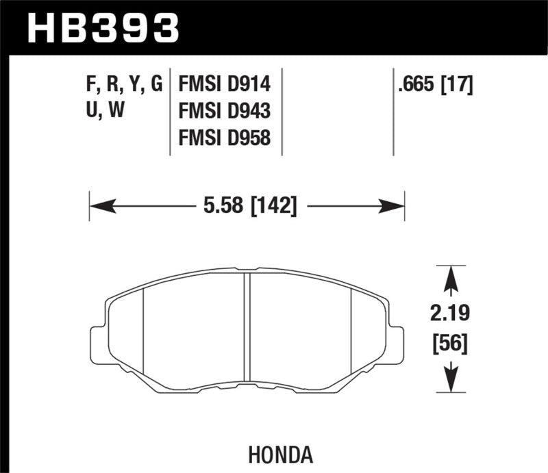 Hawk 89/03-17 Honda Accord HPS 5.0 Front Brake Pads - Torque Motorsport