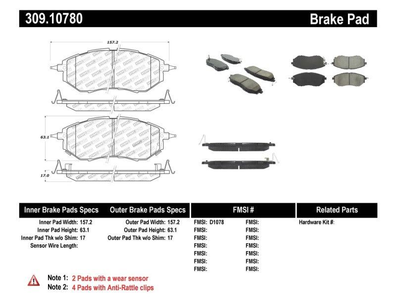 StopTech Performance 05-08 Legacy 2.5 GT Front Brake Pads - Torque Motorsport