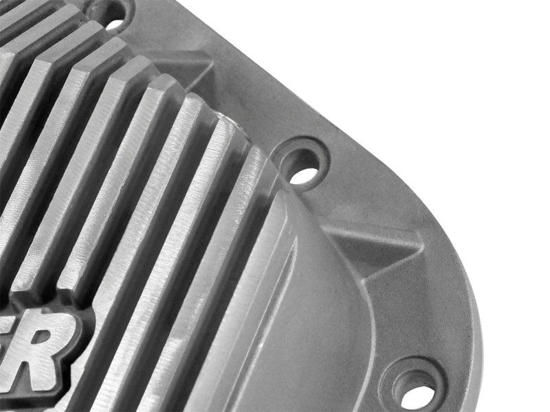 afe Front Differential Cover (Raw; Street Series); Ford Diesel Trucks 94.5-14 V8-7.3/6.0/6.4/6.7L - Torque Motorsport