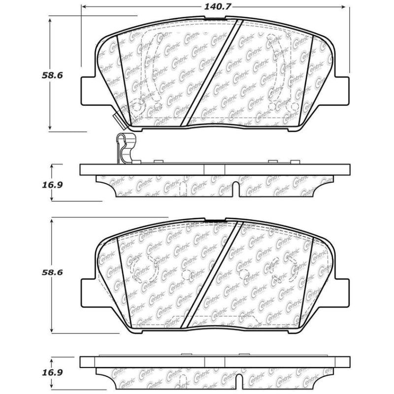 StopTech 11-15 Kia Optima Street Street Touring Front Brake Pads - Torque Motorsport