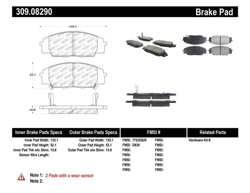 StopTech Performance 00-09 S2000/06+ Civic Si/02-06 RSX-S (non base) Front Brake Pads - Torque Motorsport