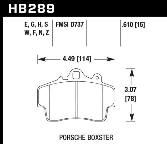 Hawk 97-08 Porsche Boxster DTC-60 Compound Front Brake Pads - Torque Motorsport