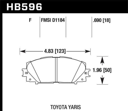 Hawk 07-16 Toyota Yaris HPS 5.0 Front Brake Pads - Torque Motorsport