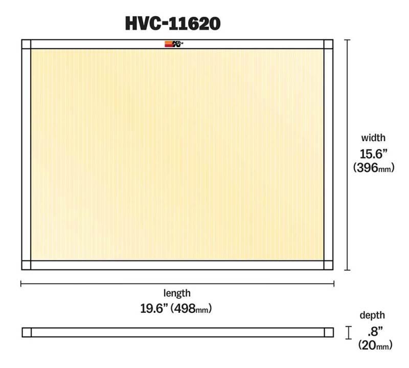 K&N HVAC Filter - 16 x 20 x 1 - Torque Motorsport