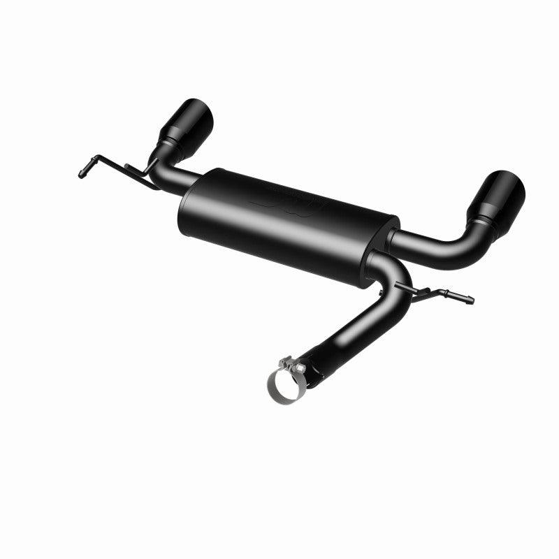 MagnaFlow 07-17 Jeep Wrangler JK 3.8/3.6L Dual Split Rear Exit Black Axle-Back Exhaust - Torque Motorsport