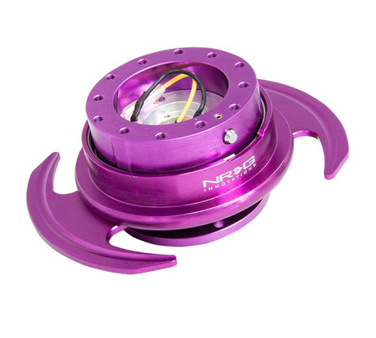 NRG Quick Release Kit Gen 3.0 - Purple Body / Purple Ring w/Handles - Torque Motorsport