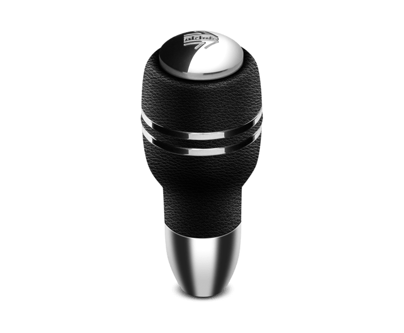 Momo Automatico Shift Knob - Black Leather, Chrome Insert - Torque Motorsport