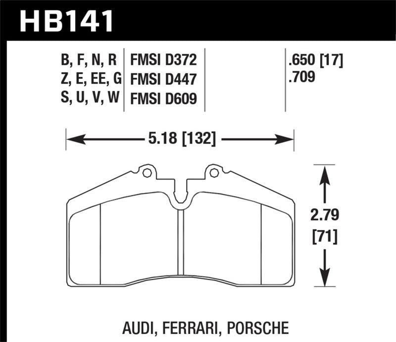 Hawk Audi/Porsche Rear AND ST-40 Performance Ceramic Street Brake Pads - Torque Motorsport