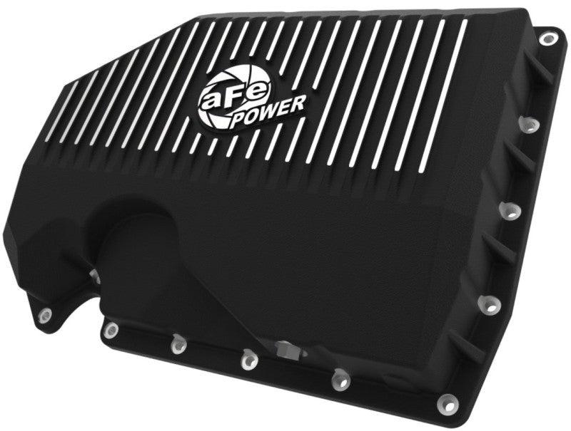 aFe 05-19 VW 1.8L/2.0L w/o Oil Sensor Engine Oil Pan Black POWER Street Series w/ Machined Fins - Torque Motorsport