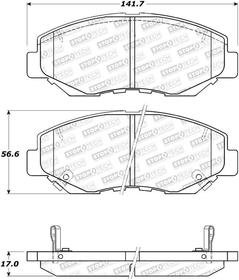 StopTech Sport Brake Pads w/Shims and Hardware - Front - Torque Motorsport