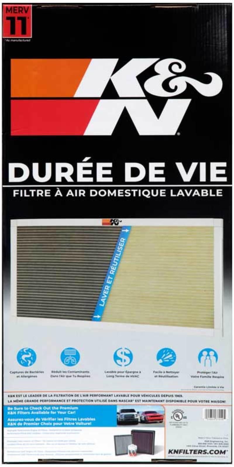 K&N HVAC Filter - 12 x 24 x 1 - Torque Motorsport