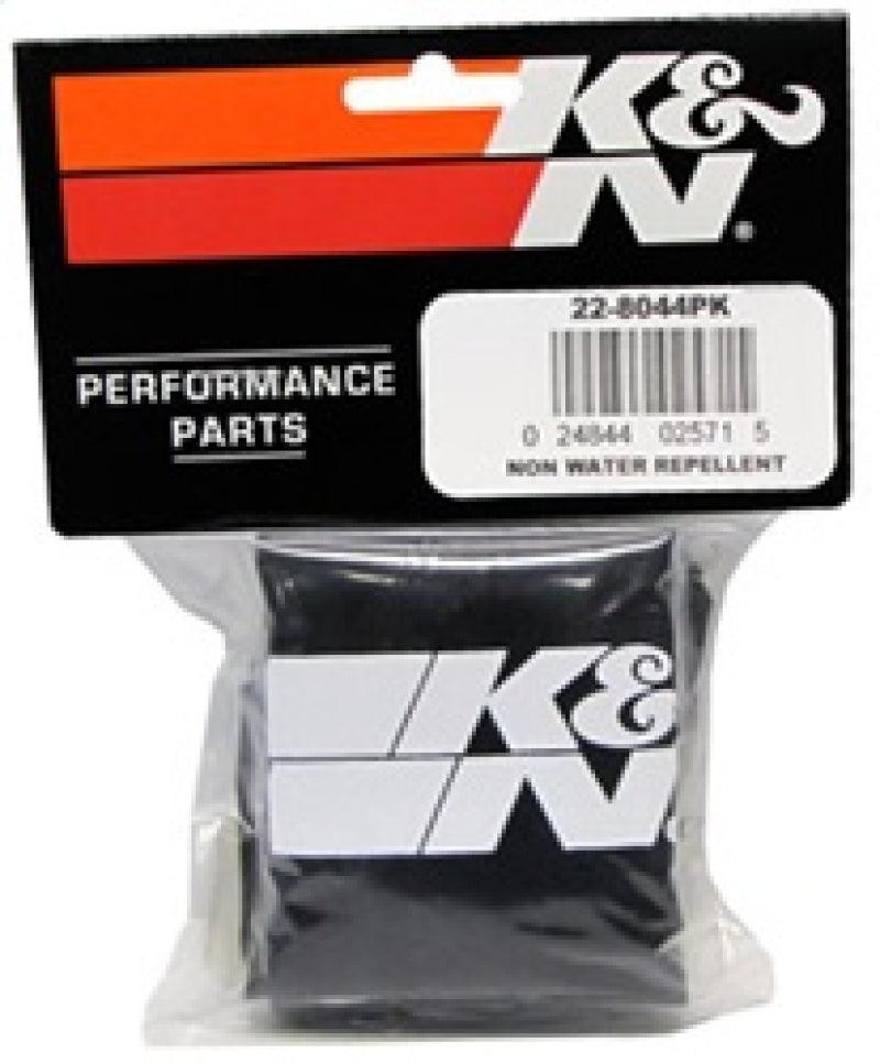 K&N Universal Precharger Round Straight Air Filter Wrap Black 5in ID x 7in Height - Torque Motorsport