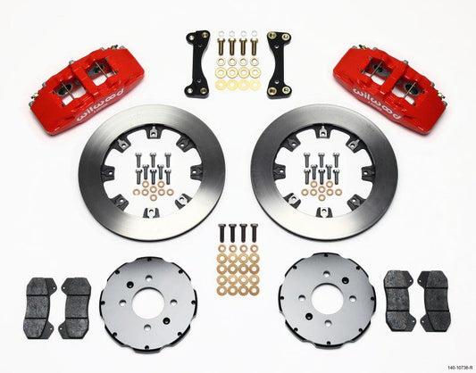 Wilwood Dynapro 6 Front Hat Kit 12.19in Red 90-99 Civic w/240 mm Disc - Torque Motorsport