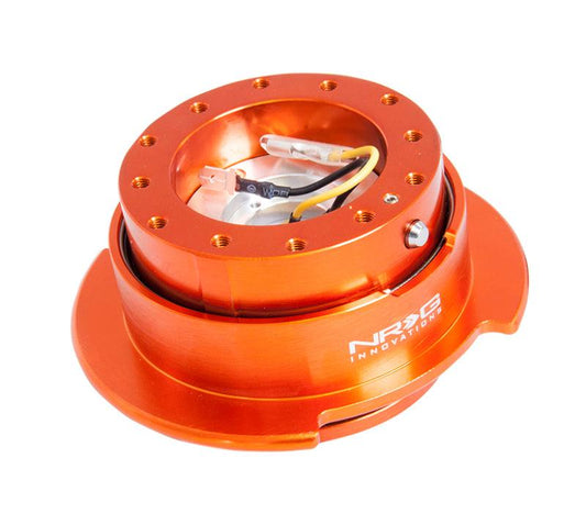 NRG Quick Release Kit Gen 2.5 - Orange Body / Titanium Chrome Ring - Torque Motorsport