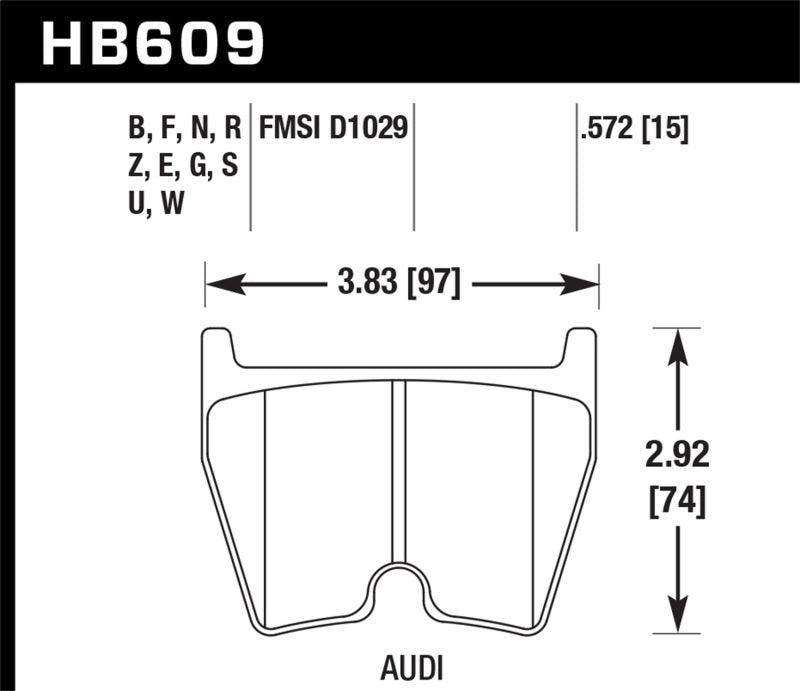 Hawk 08-11 Audi R8/07-08 RS4/03-04 RS6 / 02-03 VW Phaeton HPS 5.0 Front Race Brake Pads - Torque Motorsport