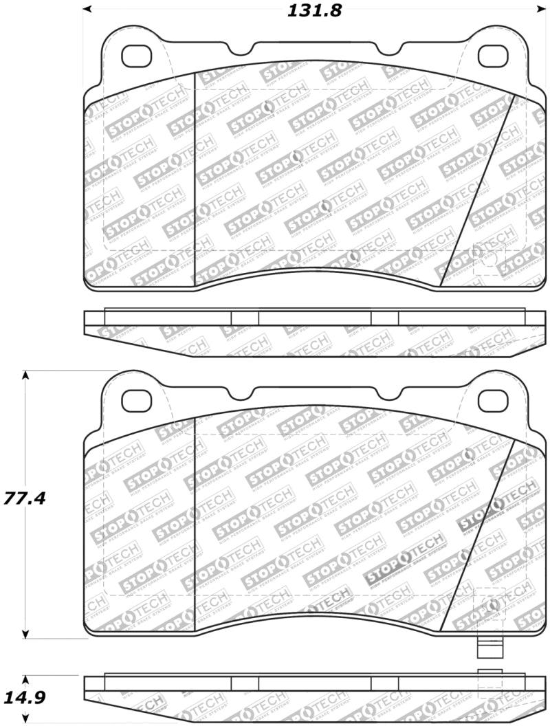 StopTech Street Touring 04-07 STi / 03-06 Evo / 08-10 Evo Front Brake Pads - Torque Motorsport