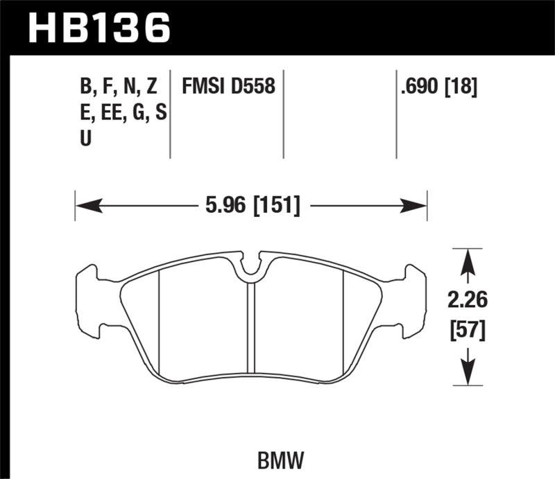 Hawk 92-99 BMW 318 Series / 01-07 325 Series / 98-00 328 Series Blue 9012 Race Front Brake Pads - Torque Motorsport