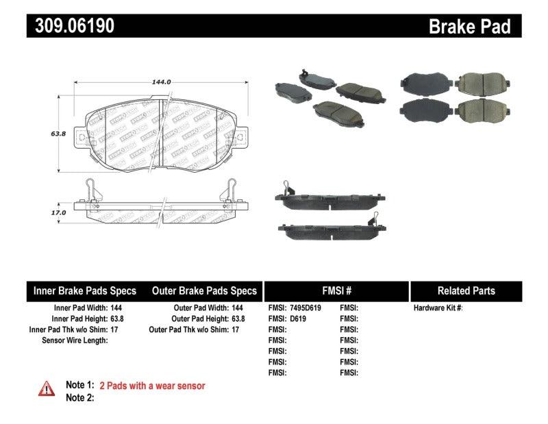 StopTech Performance 00-05 Lexus IS 250/300/350 / 02-09 SC 300/400/430 Front Brake Pads - Torque Motorsport