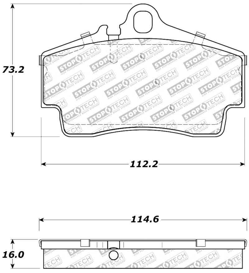 StopTech Performance 97-04 Porsche Boxster / 00-08 Boxster S / 98-08 911 Rear Brake Pads - Torque Motorsport