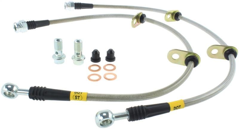 StopTech 90-93 Acura Integra / 90-91 Honda CRX Si Rear Disc Rear SS Brake Lines - Torque Motorsport