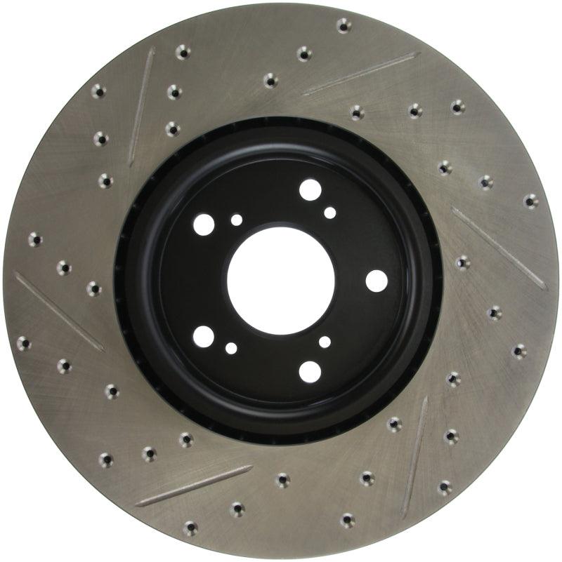 StopTech 04-08 Acura TL (Brembo Caliber) SportStop Slotted &amp; Drilled Left Front Rotor - Torque Motorsport