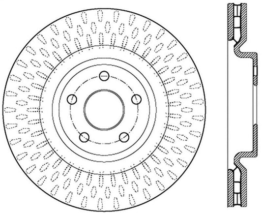 StopTech 12-18 Jeep Grand Cherokee SRT8 (380mm Front Disc) Front Left Slotted Sport Brake Rotor - Torque Motorsport