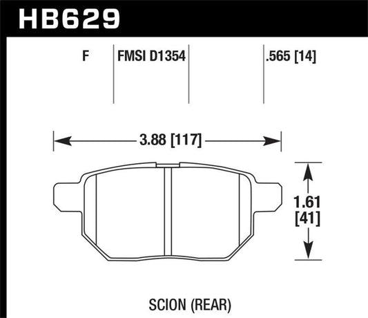 Hawk 08-15 Scion xB HPS 5.0 Rear Brake Pads - Torque Motorsport