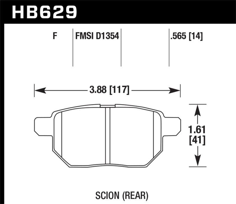 Hawk 08-11 Scion xB / 09-10 Toyota Corolla / 09-10 Matrix / 10 Prius HPS Street Rear Brake Pads - Torque Motorsport