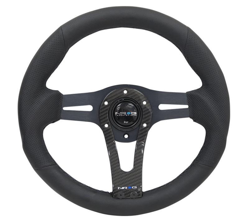 NRG Reinforced Steering Wheel (320mm) w/Carbon Center Spoke - Torque Motorsport