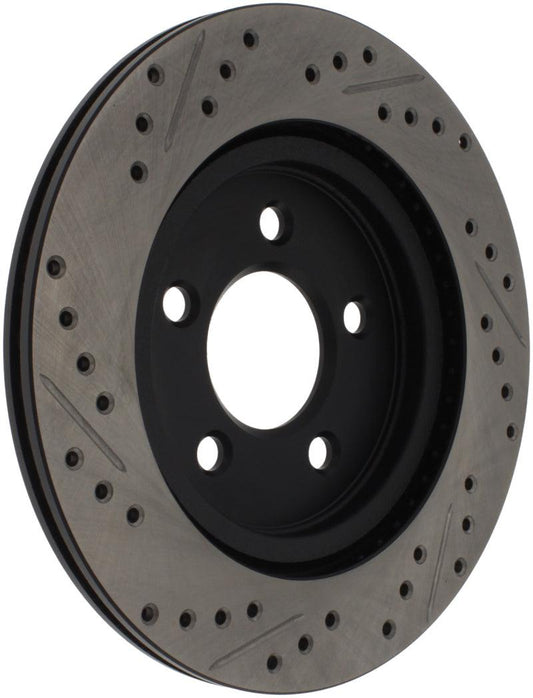 StopTech 05-10 Ford Mustang Slotted & Drilled Left Rear Rotor - Torque Motorsport