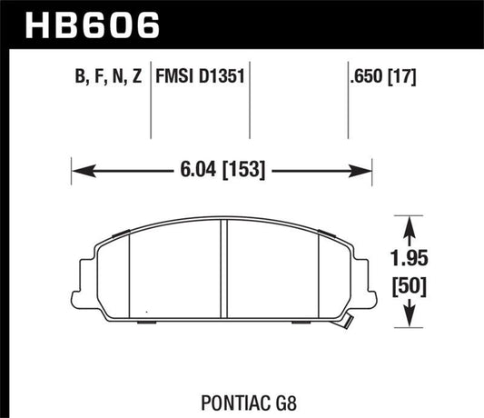 Hawk 08-09 Pontiac G8 3.6 Base/6.0 HPS Street Front Brake Pads - Torque Motorsport