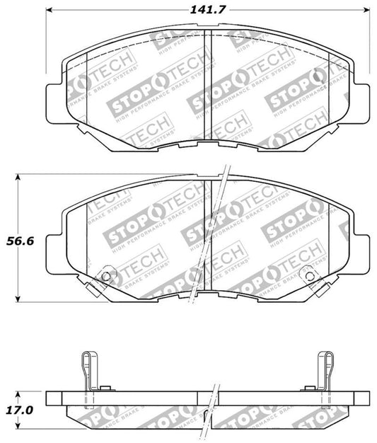 StopTech Performance 03-10 Honda Accord / 02-06 CR-V / 03-08 Pilot Front Brake Pads - Torque Motorsport