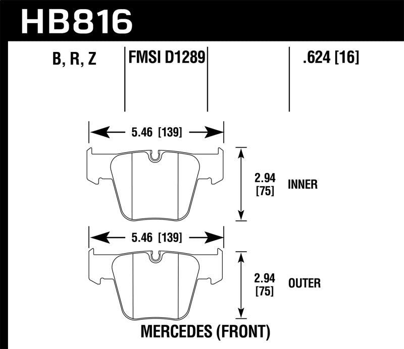 Hawk 08-14 Mercedes-Benz CL63 AMG/CL65 AMG Performance Ceramic Street Front Brake Pads - Torque Motorsport