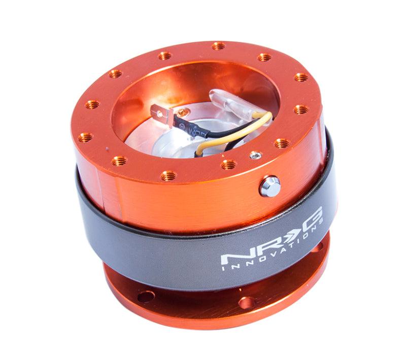 NRG Quick Release Gen 2.0 - Orange Body / Titanium Chrome Ring - Torque Motorsport