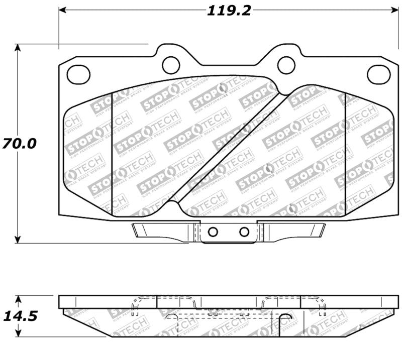 StopTech 89-96 Nissan 300ZX Sport Performance Front Brake Pads - Torque Motorsport