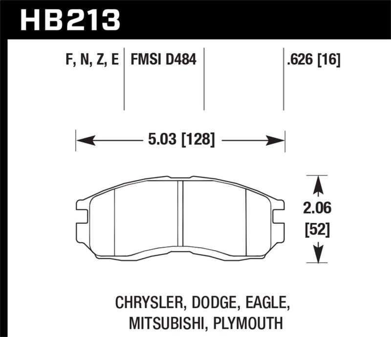 Hawk 1st Gen DSM HPS Street Front Brake Pads - Torque Motorsport