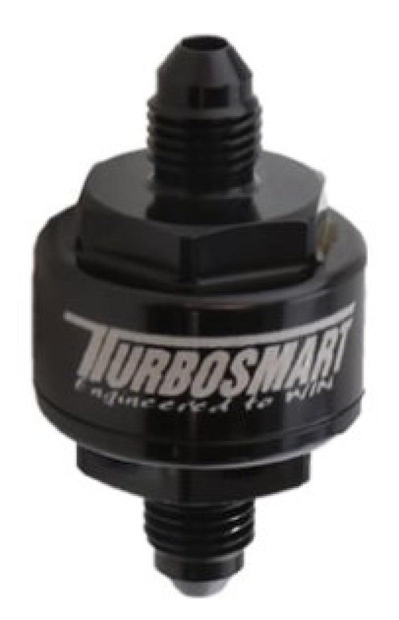 Turbosmart Billet Turbo Oil Feed Filter w/ 44 Micron Pleated Disc AN-3 Male Inlet - Black - Torque Motorsport