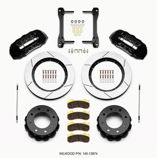 Wilwood TX6R Rear Kit 15.50in Black 2011-2015 GM Truck/SUV 2500 - Torque Motorsport