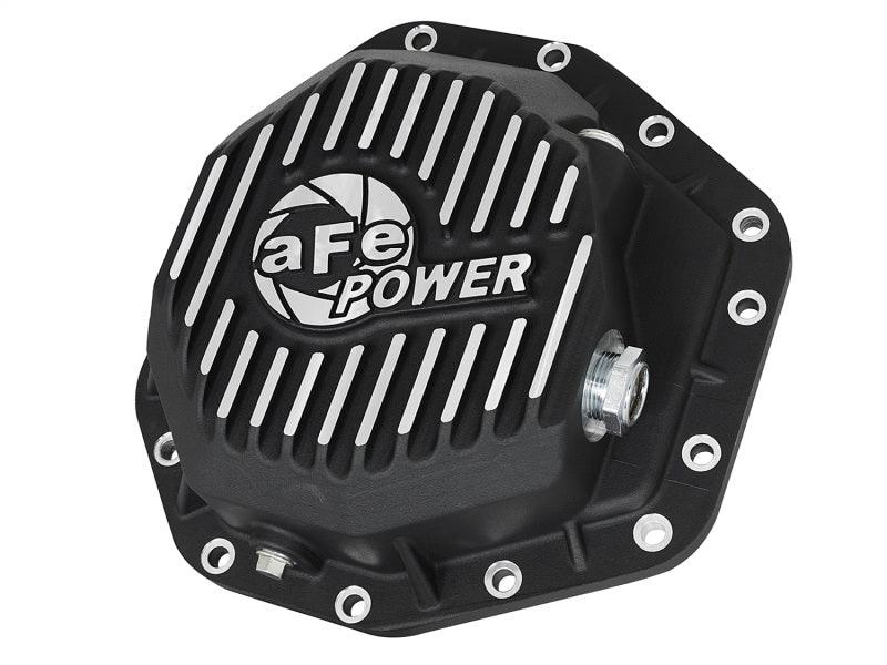 aFe Power Pro Ser Rear Diff Cover Black w/Mach Fins 2017 Ford Diesel Trucks V8-6.7L(td) Dana M275-14 - Torque Motorsport