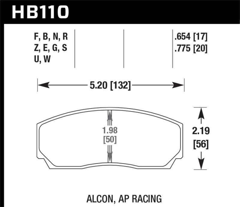 Hawk HPS 5.0 AP Racing w/ 0.654 Thickness Performance Street Brake Pads - Torque Motorsport