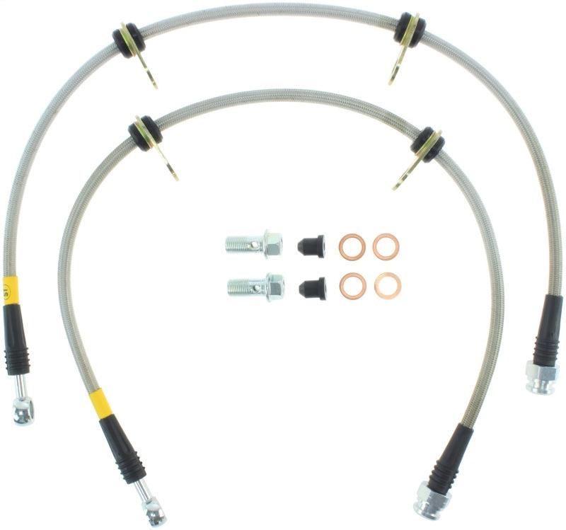 StopTech 90-93 Acura Integra / 90-91 Honda CRX Si Rear Disc Rear SS Brake Lines - Torque Motorsport