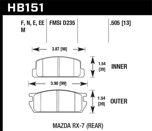 Hawk HP+ Street Brake Pads - Torque Motorsport